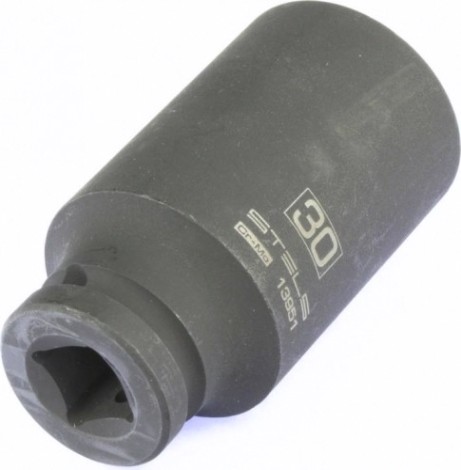Ударная головка шестигранная с посадкой 1/2" STELS 13951 30 мм глубокая