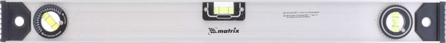 Уровень строительный MATRIX 600 мм алюминиевый "рельс", 3 глазка (1 поворотны [34023]